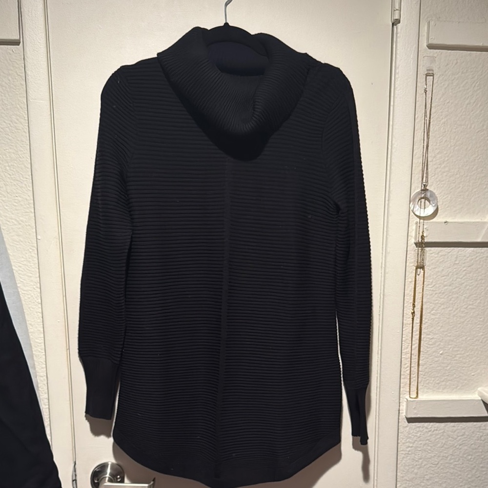 Women's Black Ribbed Sweater